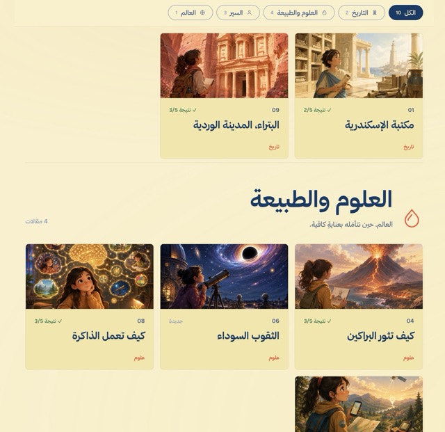 مكتبة نبيه تعرض مقالات منتقاة في العلوم والتاريخ ومواضيع أخرى